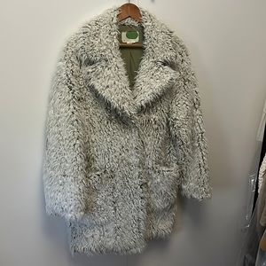 Anthropologie Fuzzy Coat Sz M Excellent condition!!
